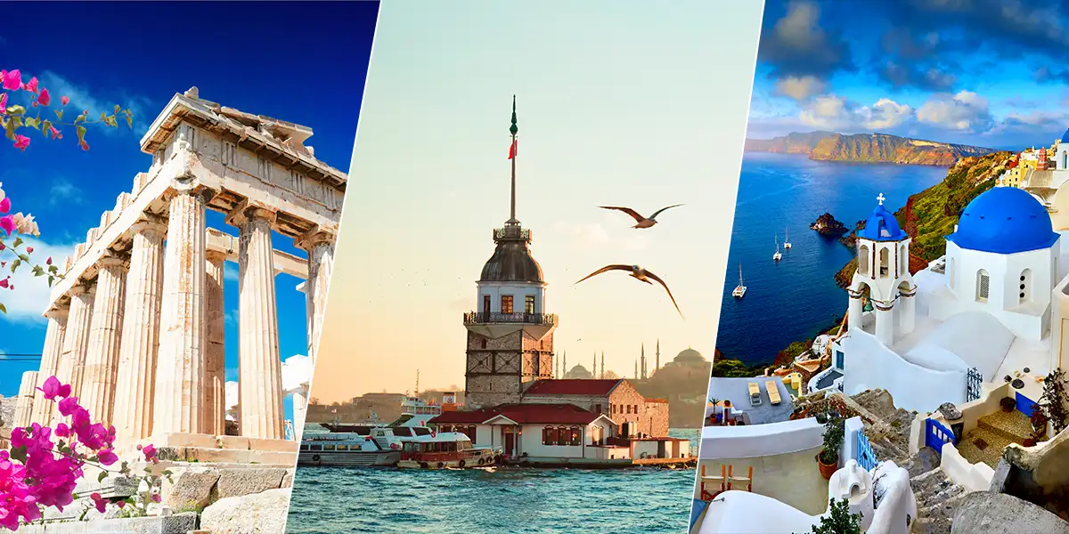 Athens Santorini or Mykonos Istanbul Travelodeal